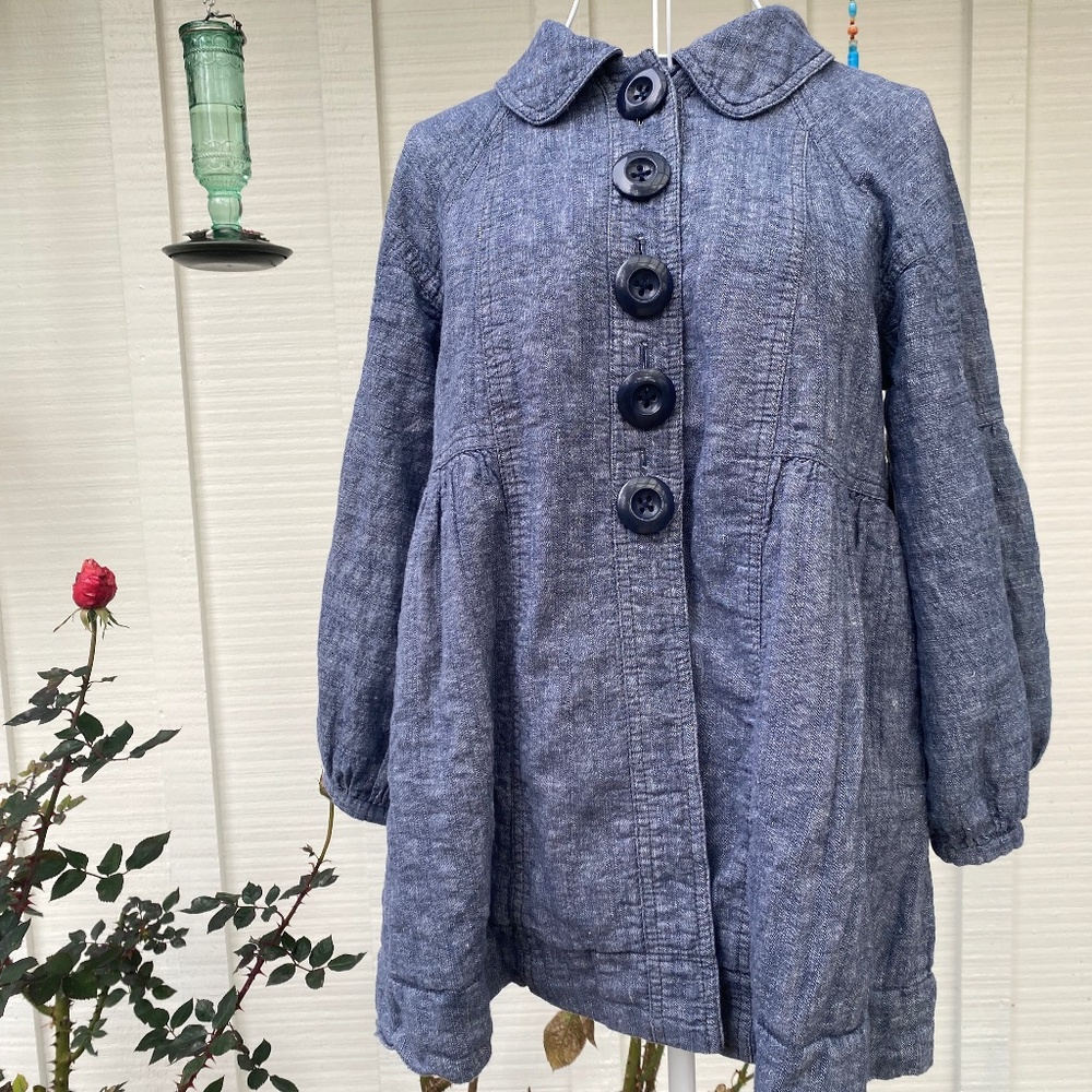Free People Blue Swing Jacket